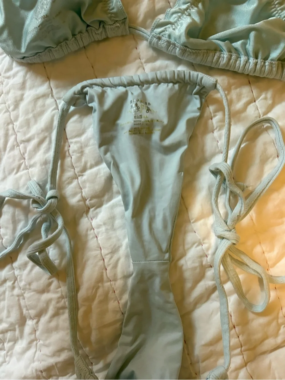 Frankies Bikinis Light Blue Bikini Set